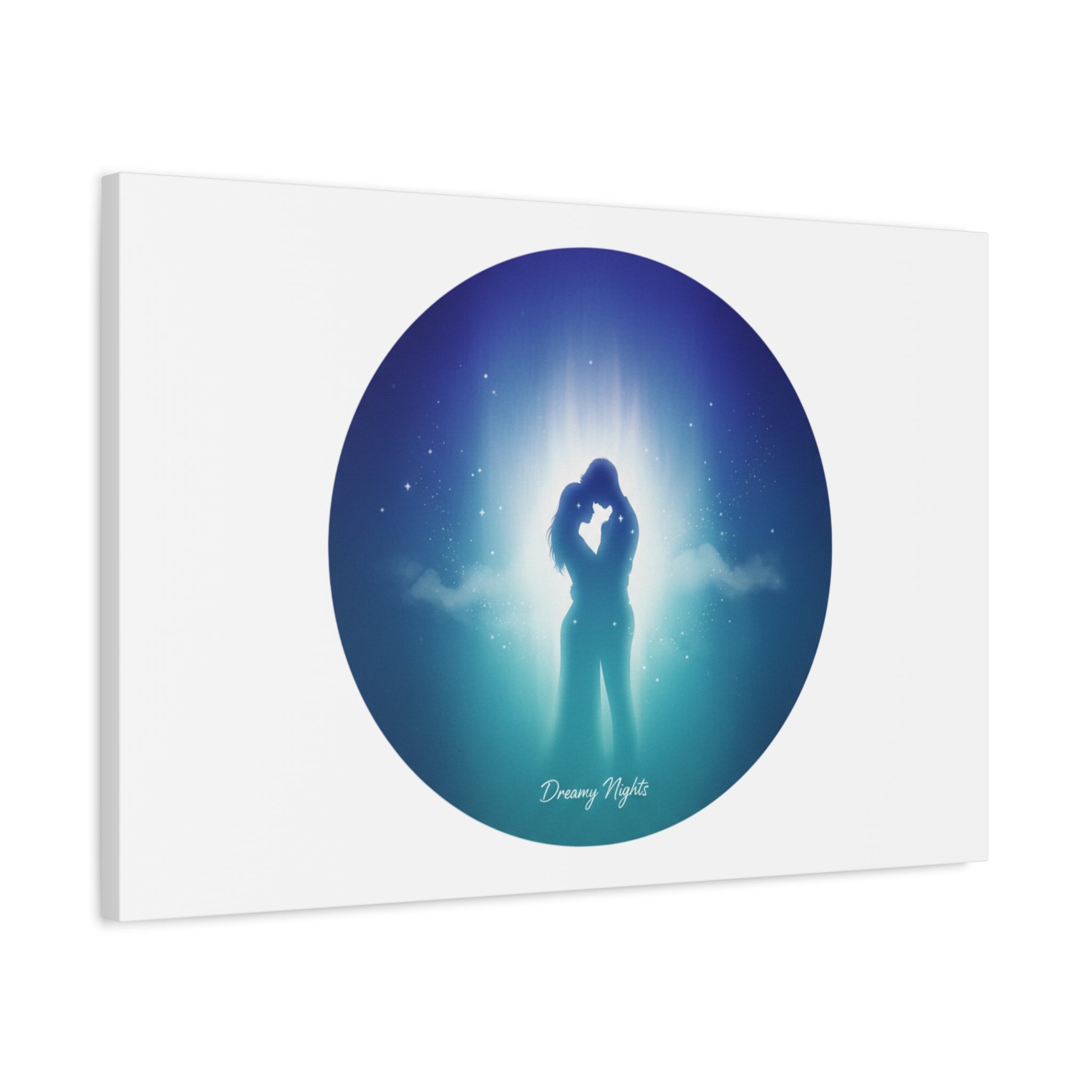 Dreamy Nightscape Canvas | Afterlight Atmospheric Print, Luminous Night Bloom