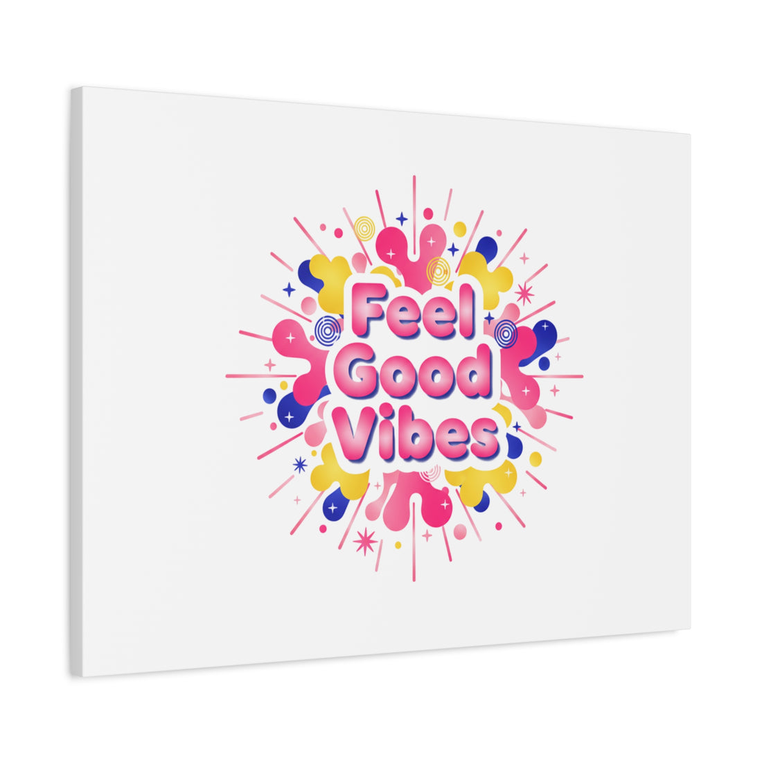 Feel Good Vibes Canvas | Dopamine Decor, Neon Gradient Squishy Art