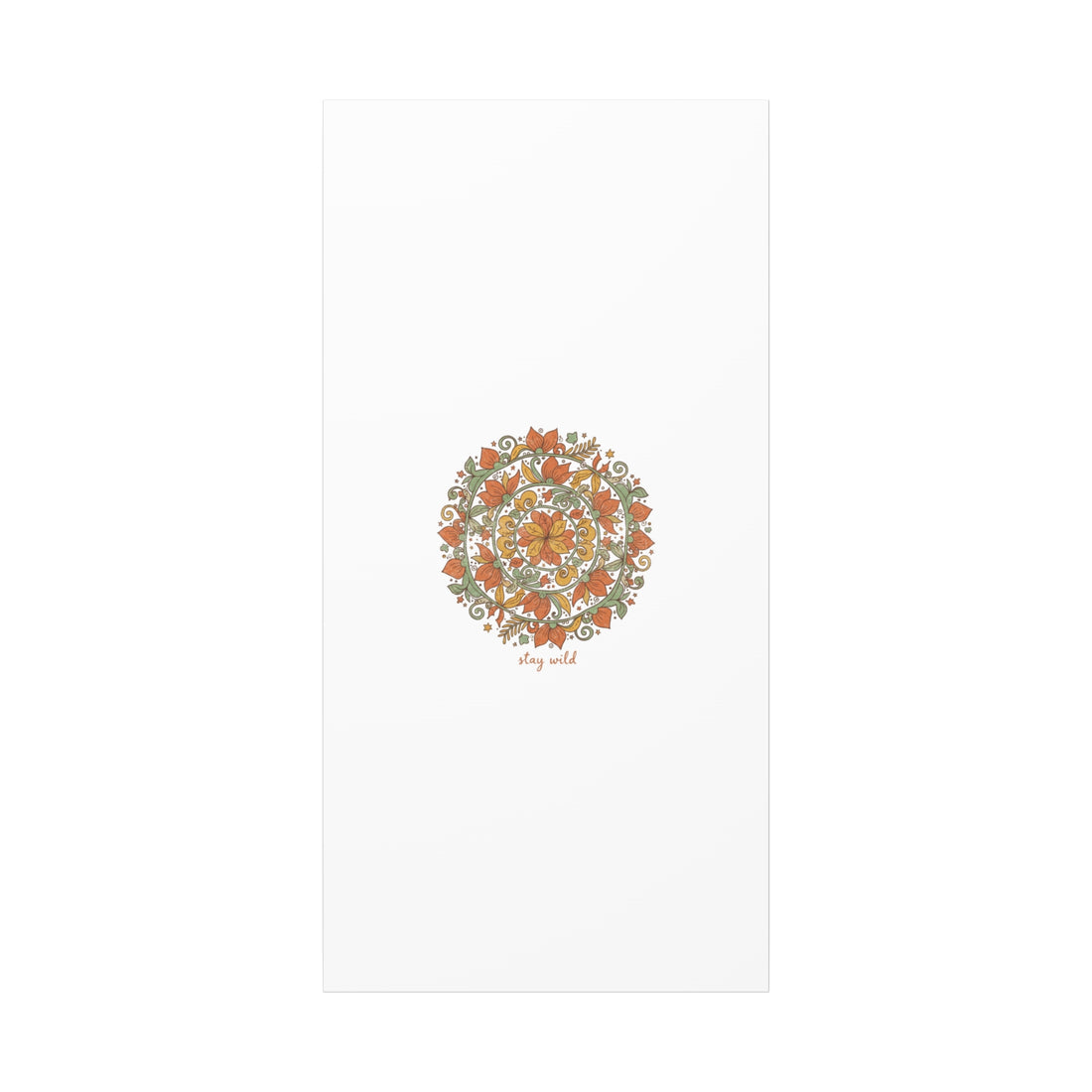 Stay Wild Mandala Canvas, Boho Paisley Wall Art | Artisanal Boho Print
