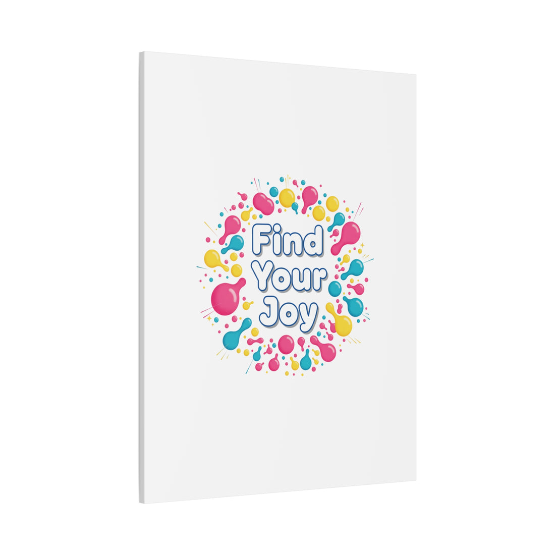 Find Your Joy Canvas | Dopamine Decor, Neon Gradient Squiggle Art