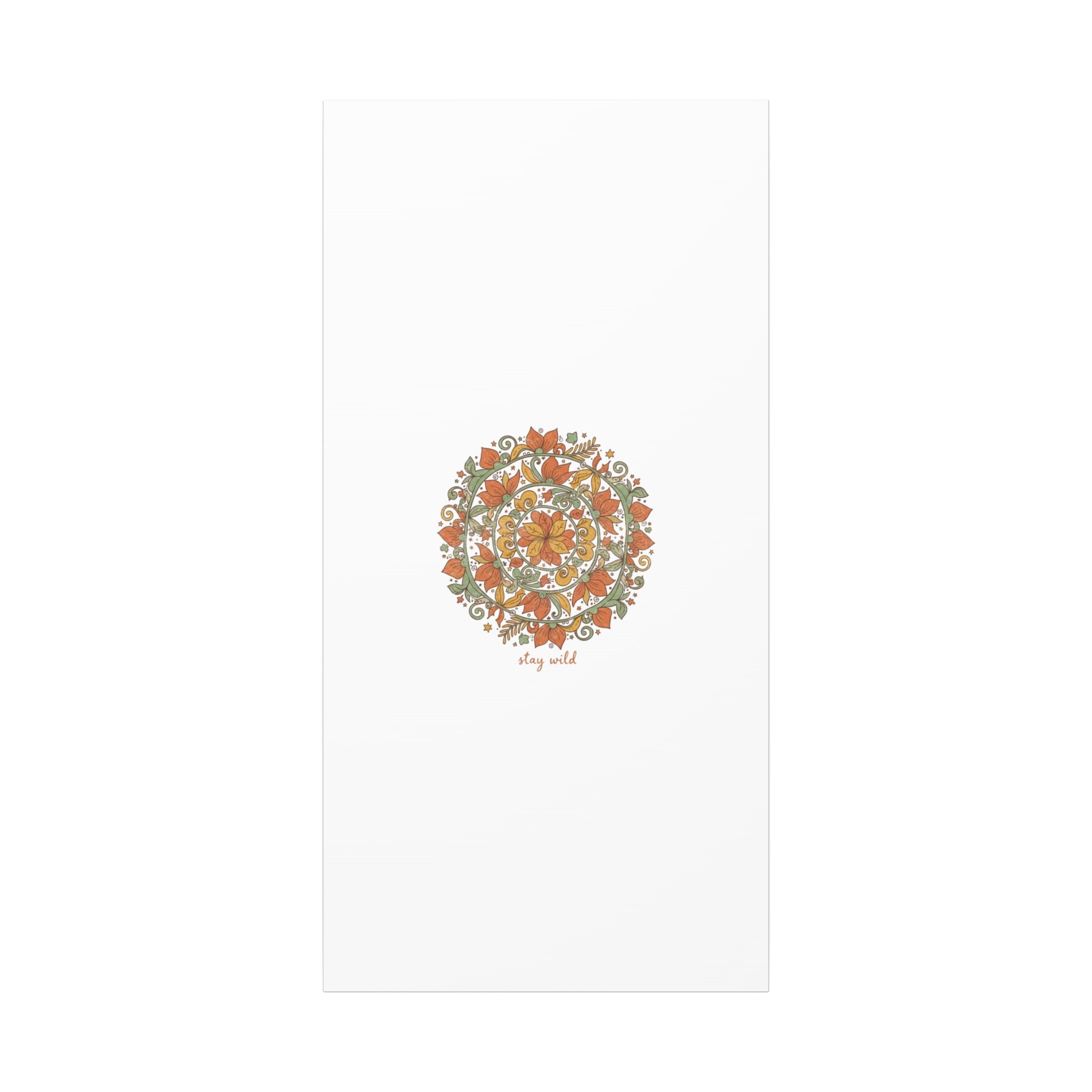 Stay Wild Mandala Canvas, Boho Paisley Wall Art | Artisanal Boho Print