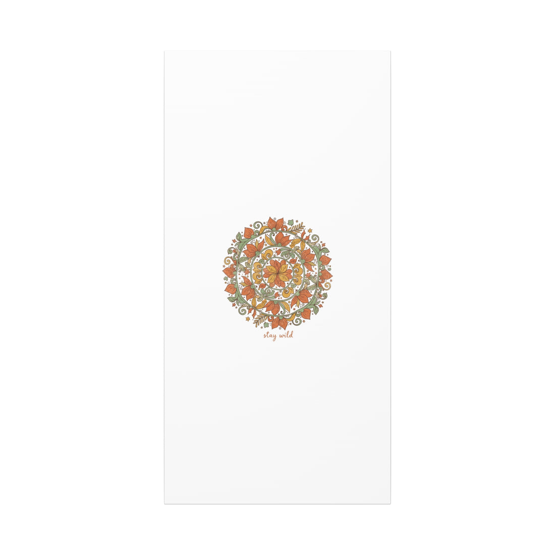 Stay Wild Mandala Canvas, Boho Paisley Wall Art | Artisanal Boho Print