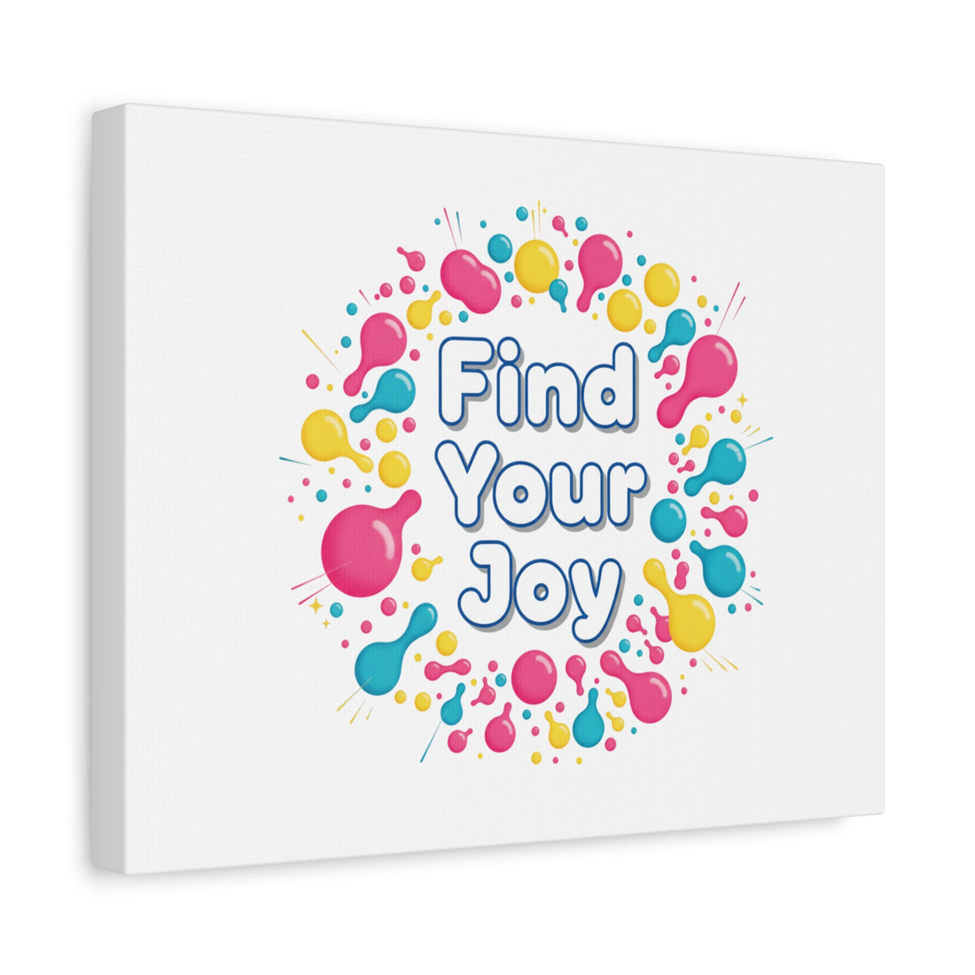 Find Your Joy Canvas | Dopamine Decor, Neon Gradient Squiggle Art