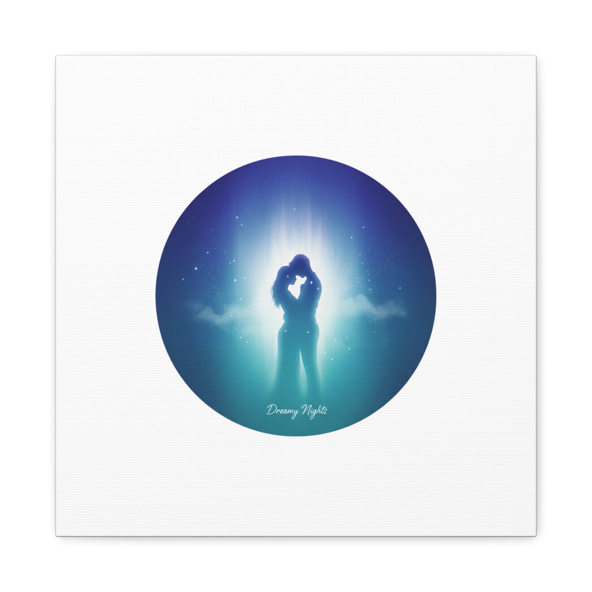 Dreamy Nightscape Canvas | Afterlight Atmospheric Print, Luminous Night Bloom