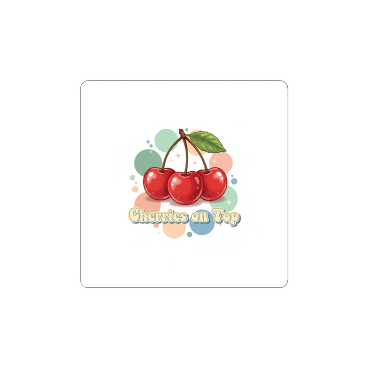 Cherries on Top Sticker | Vintage Kawaii Fruit Design