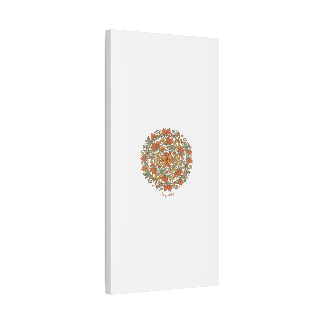 Stay Wild Mandala Canvas, Boho Paisley Wall Art | Artisanal Boho Print