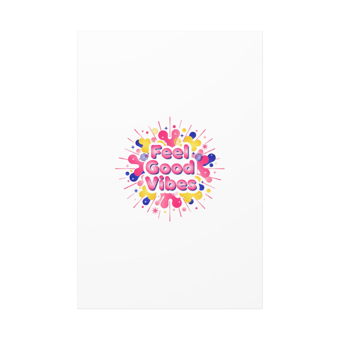 Feel Good Vibes Canvas | Dopamine Decor, Neon Gradient Squishy Art