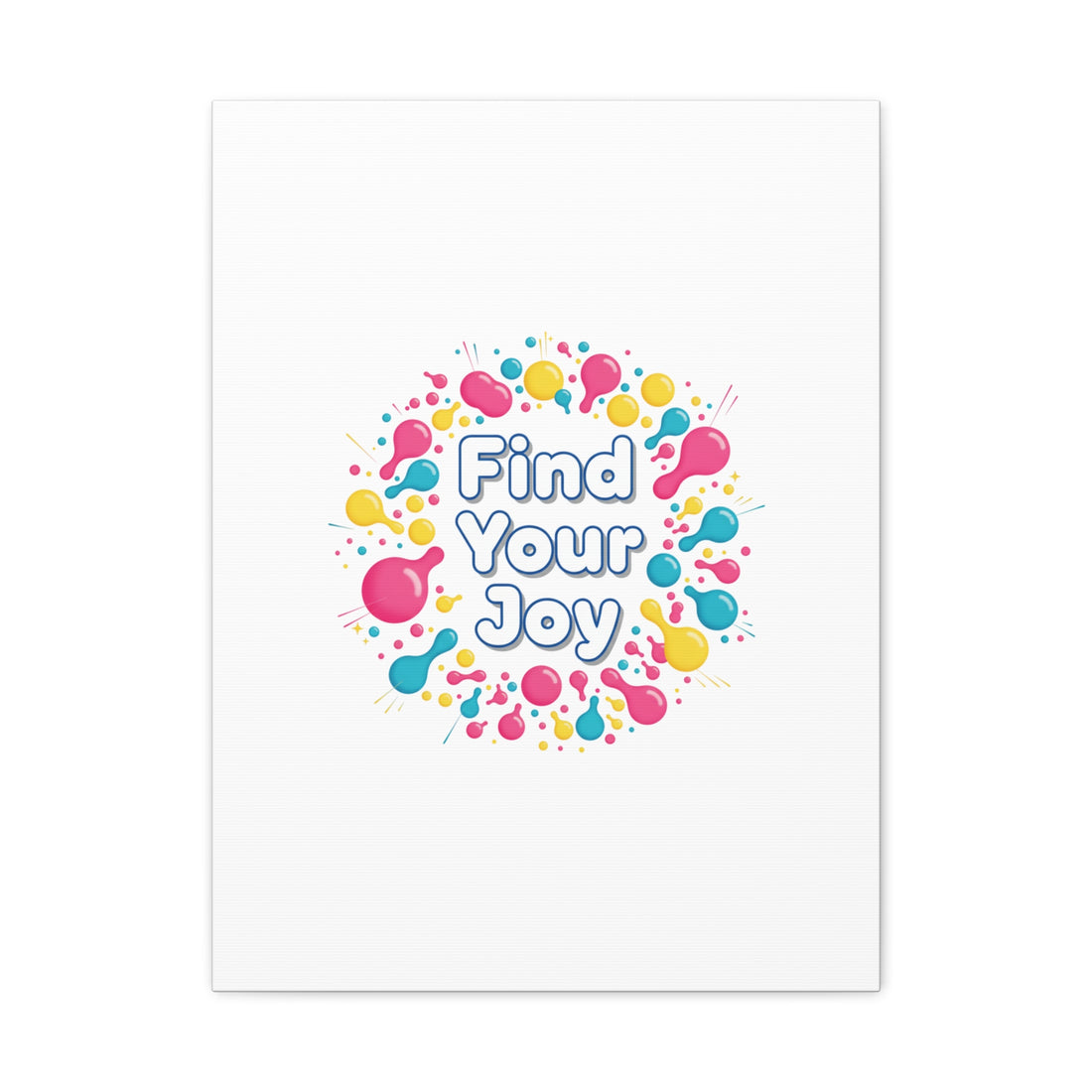 Find Your Joy Canvas | Dopamine Decor, Neon Gradient Squiggle Art