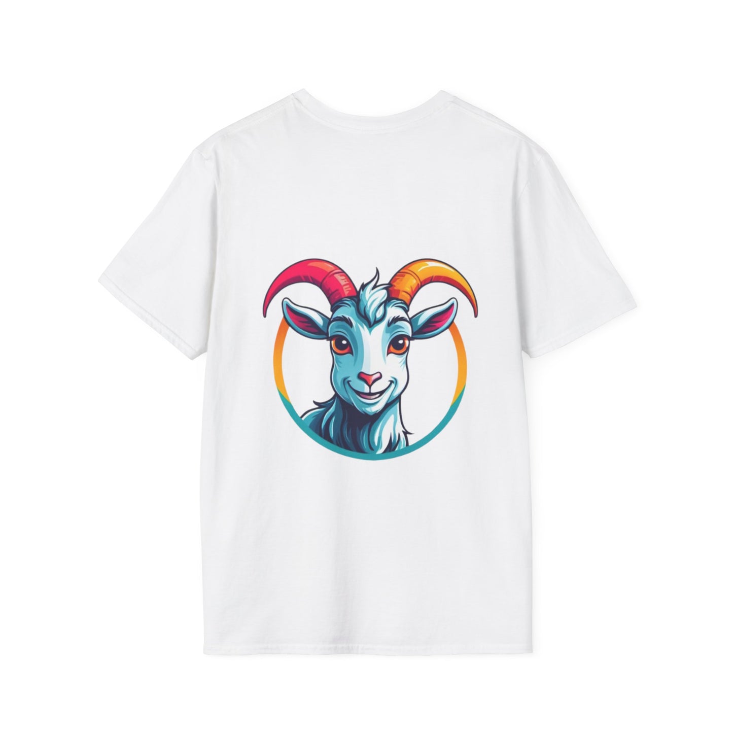 Colorful Goat Design Unisex T-Shirt, Cute Animal Tee, Gift for Goat Lovers, Birthday Shirt, Rainbow Animal Apparel, Fun Casual Outfit