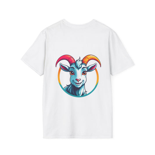 Colorful Goat Design Unisex T-Shirt, Cute Animal Tee, Gift for Goat Lovers, Birthday Shirt, Rainbow Animal Apparel, Fun Casual Outfit