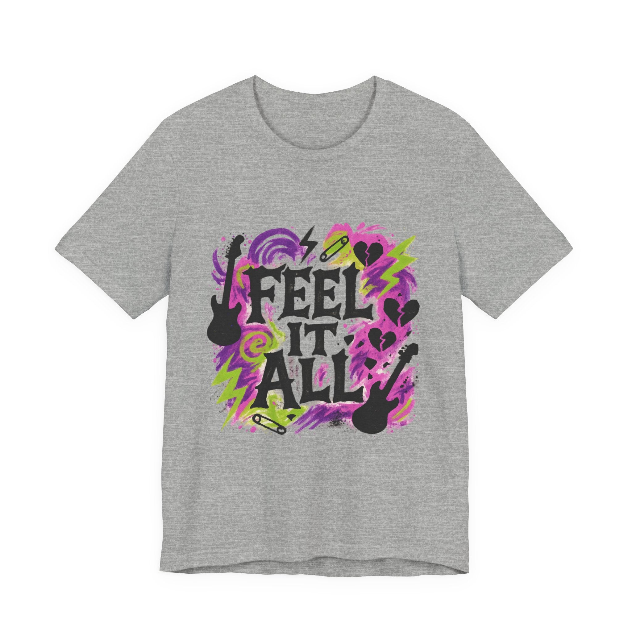 Feel It All Graphic Tee — Retro Music & Emotion Band Shirt