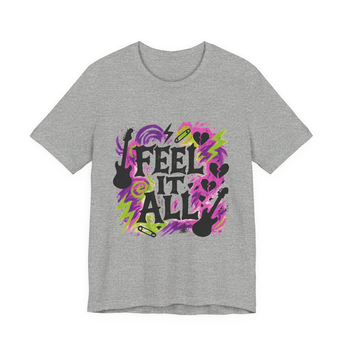 Feel It All Graphic Tee — Retro Music & Emotion Band Shirt