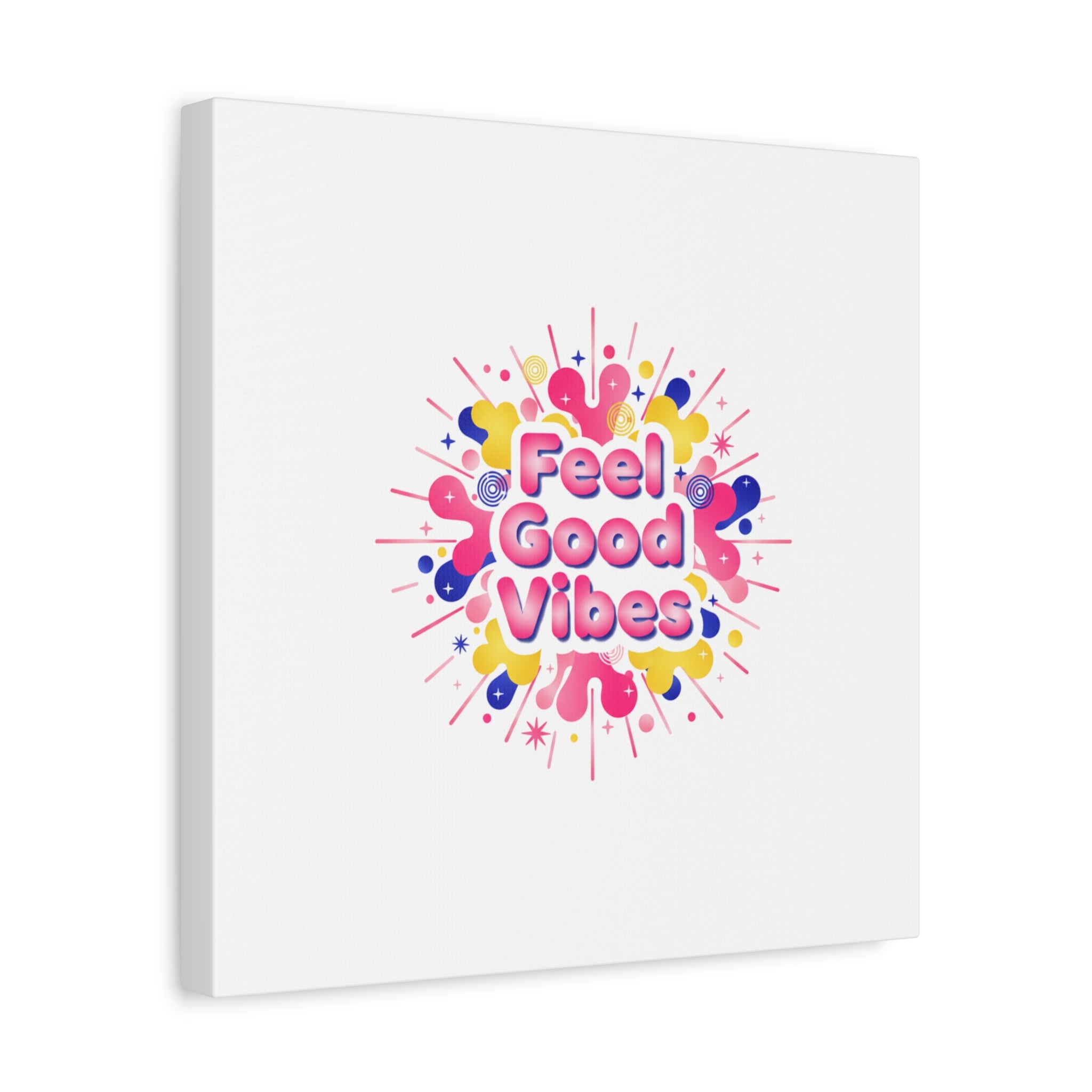 Feel Good Vibes Canvas | Dopamine Decor, Neon Gradient Squishy Art