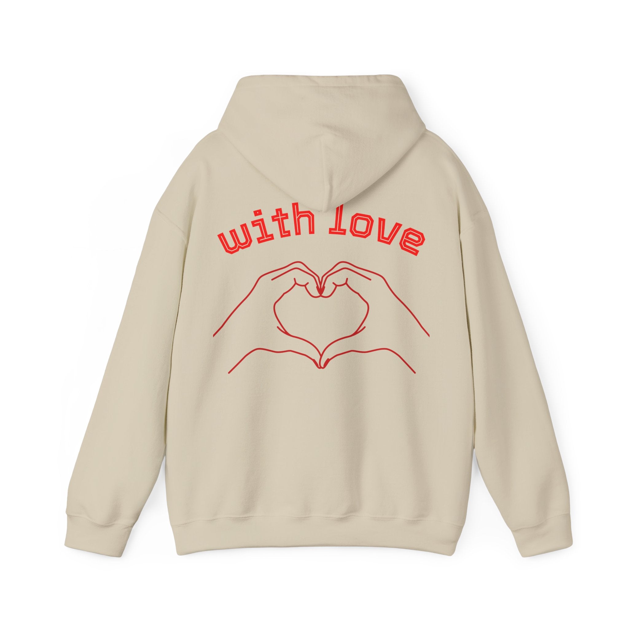 Heartfelt Love Hoodie, Unisex Hooded Sweatshirt for Couples, Valentine's Day Gift, Cozy Love Wear, Cute Friendship Sweatshirt - Goat Corp