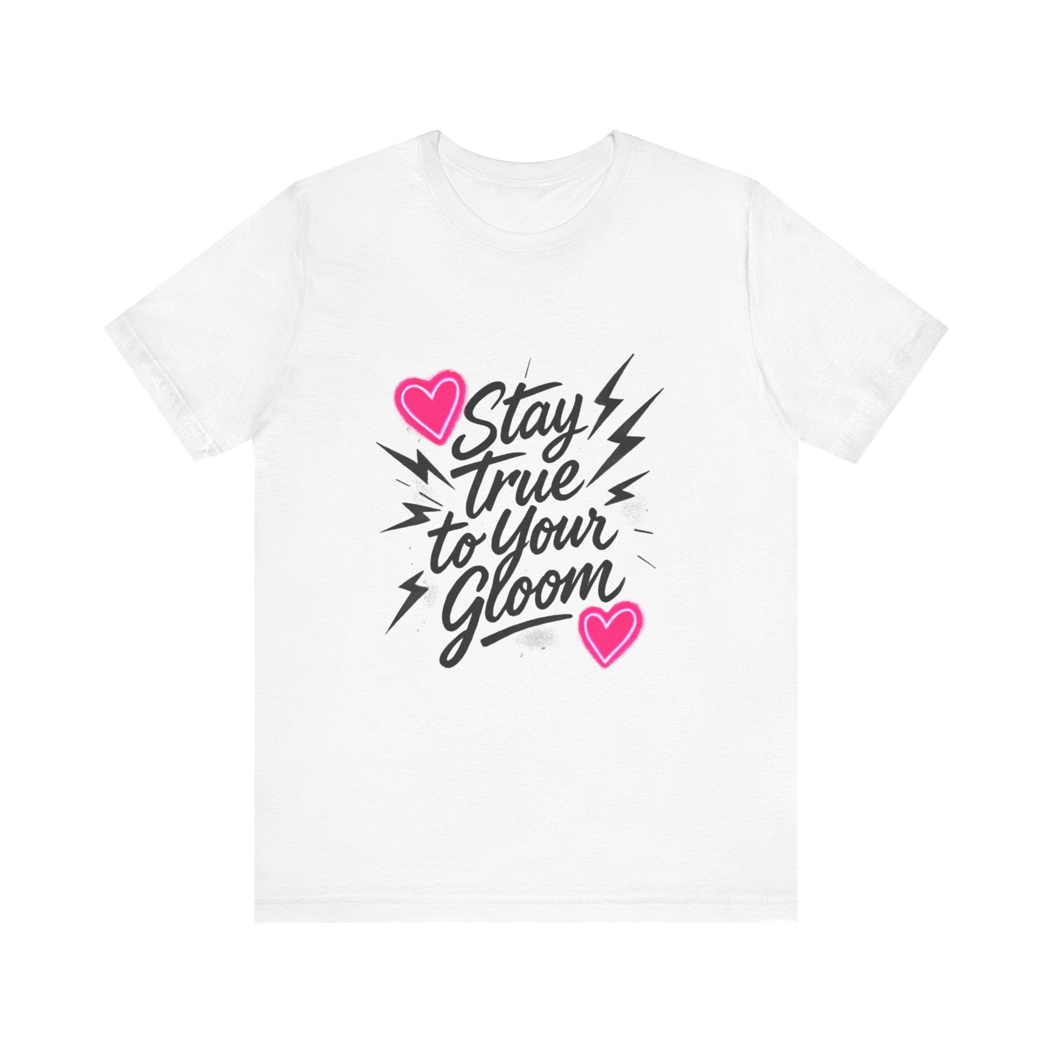 Stay True To Your Gloom T-Shirt — Heart & Lightning Retro Graphic Tee