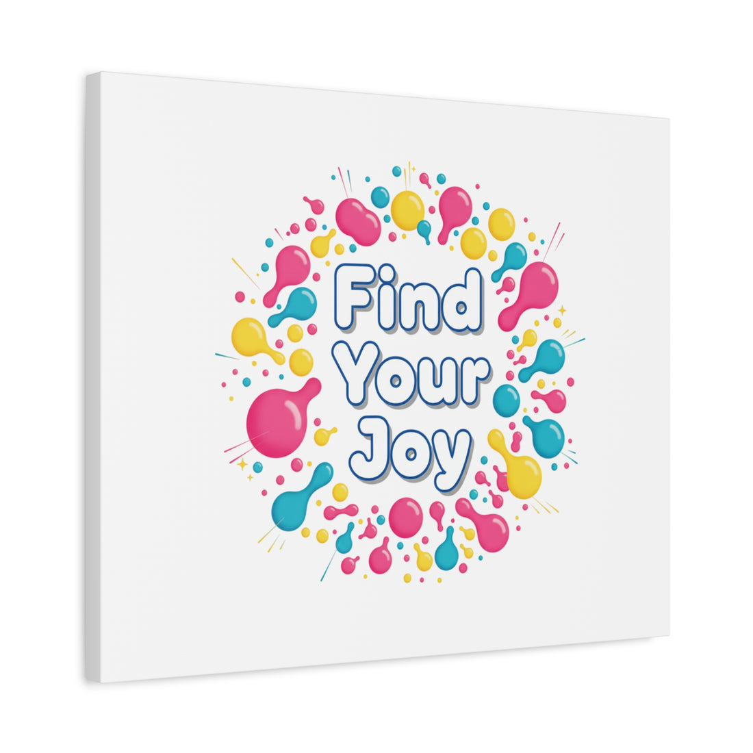 Find Your Joy Canvas | Dopamine Decor, Neon Gradient Squiggle Art