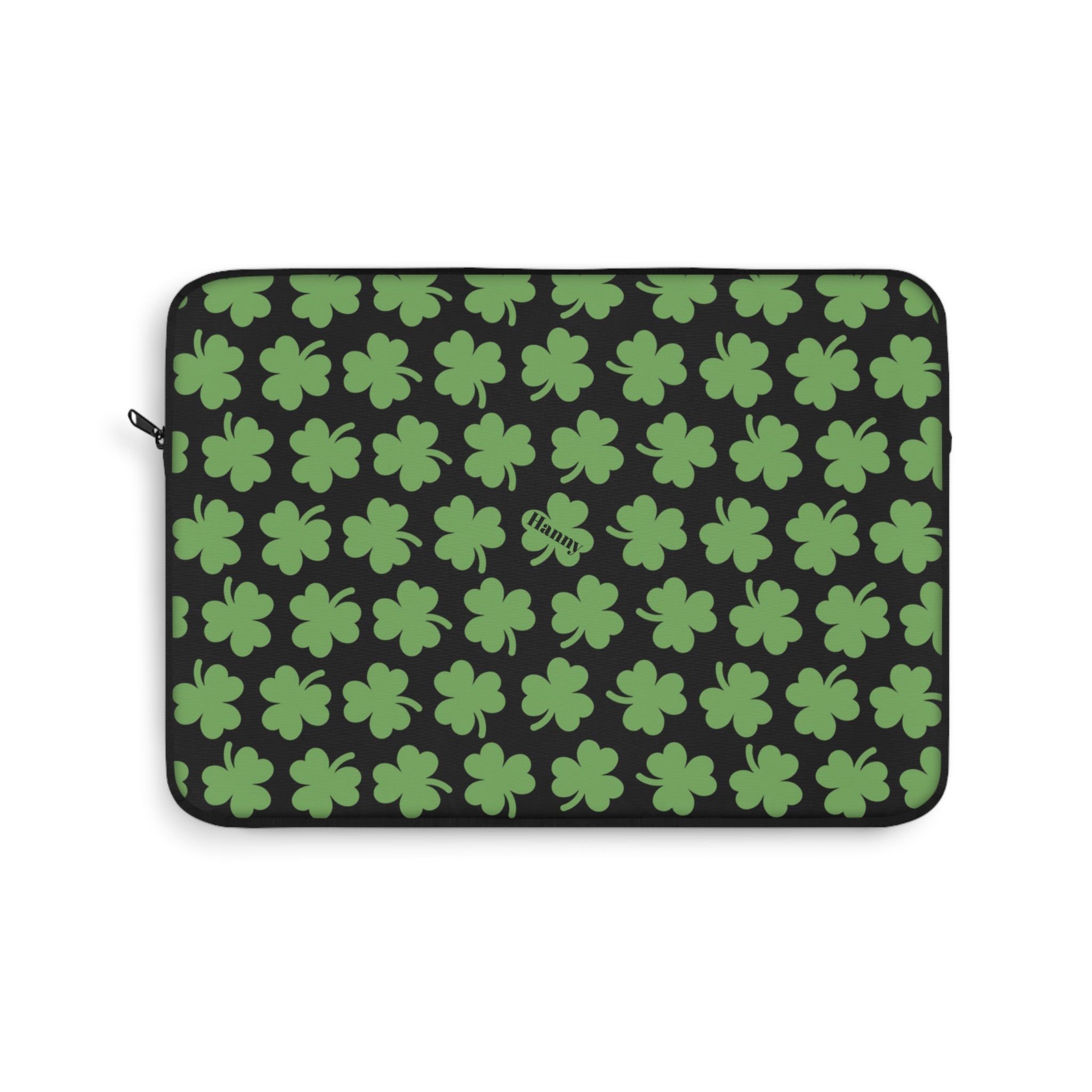 St. Patrick's Day Laptop Sleeve, Shamrock Green Tech Case, Holiday Gift, Computer Bag, Stylish Accessory - Goat Corp