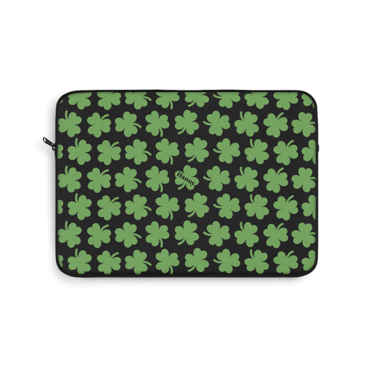St. Patrick's Day Laptop Sleeve, Shamrock Green Tech Case, Holiday Gift, Computer Bag, Stylish Accessory