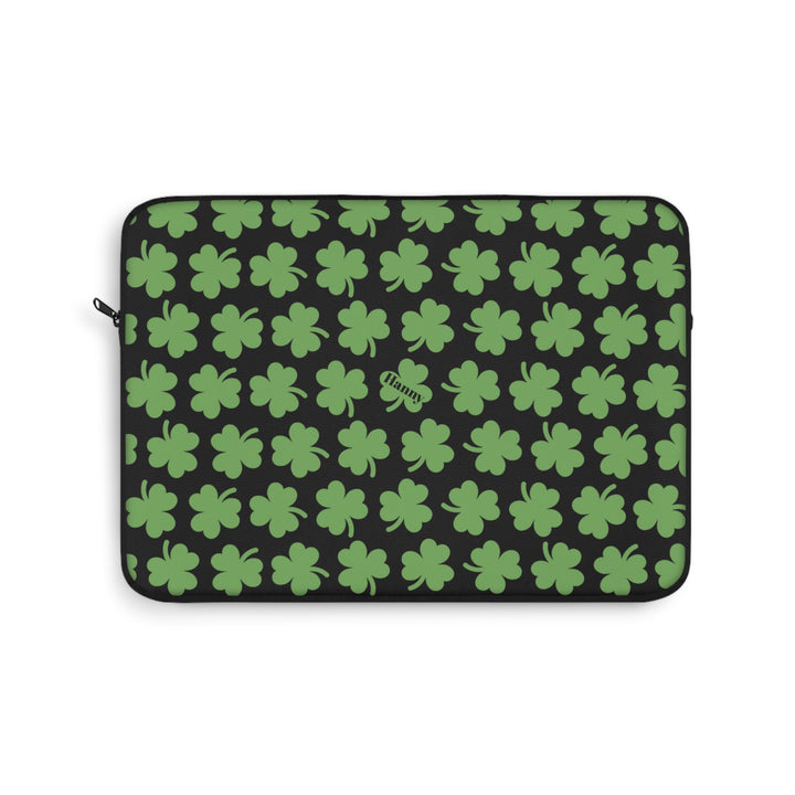 St. Patrick's Day Laptop Sleeve, Shamrock Green Tech Case, Holiday Gift, Computer Bag, Stylish Accessory - Goat Corp