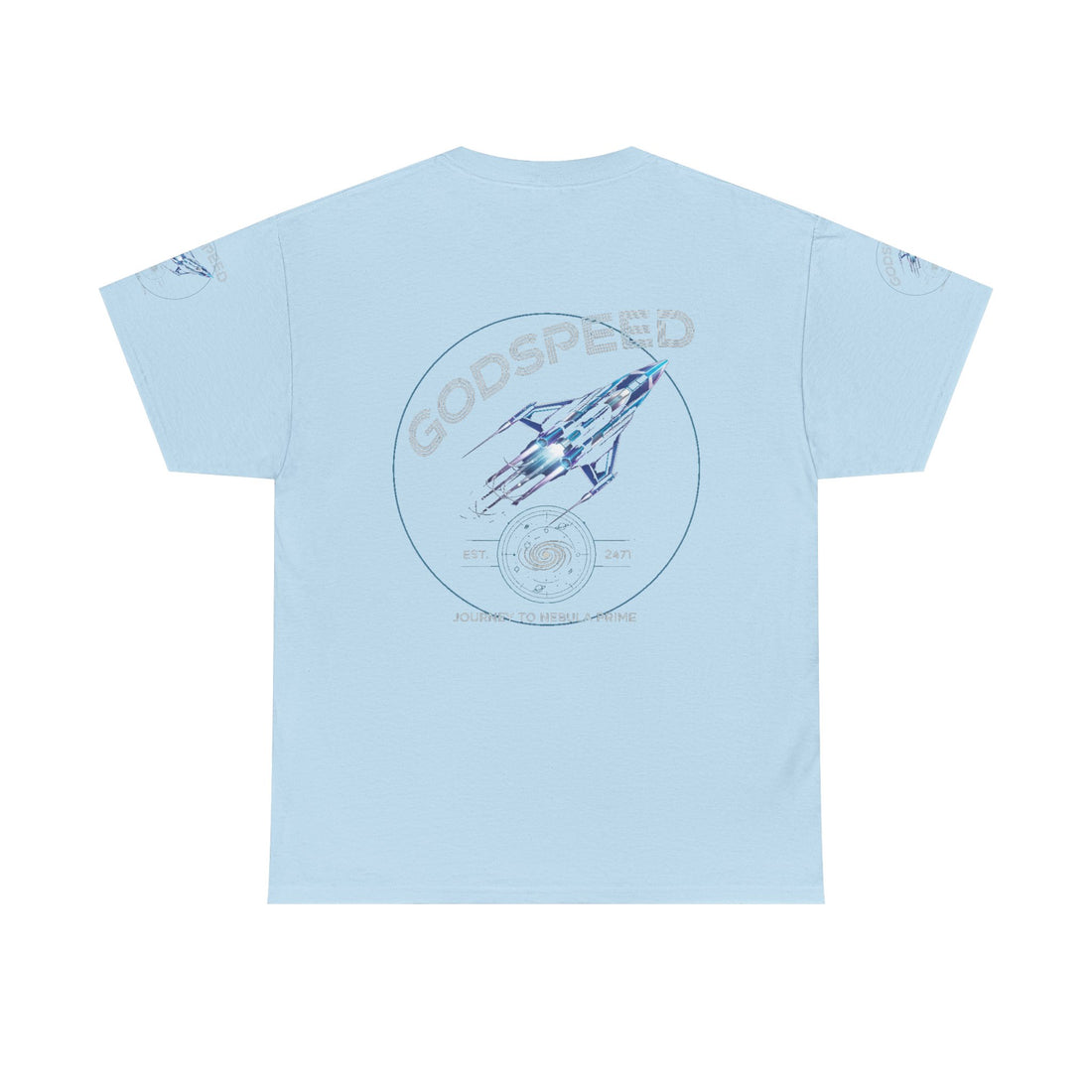 Rocket Space Unisex Tee - Godspeed to the Stars Design - Goat Corp