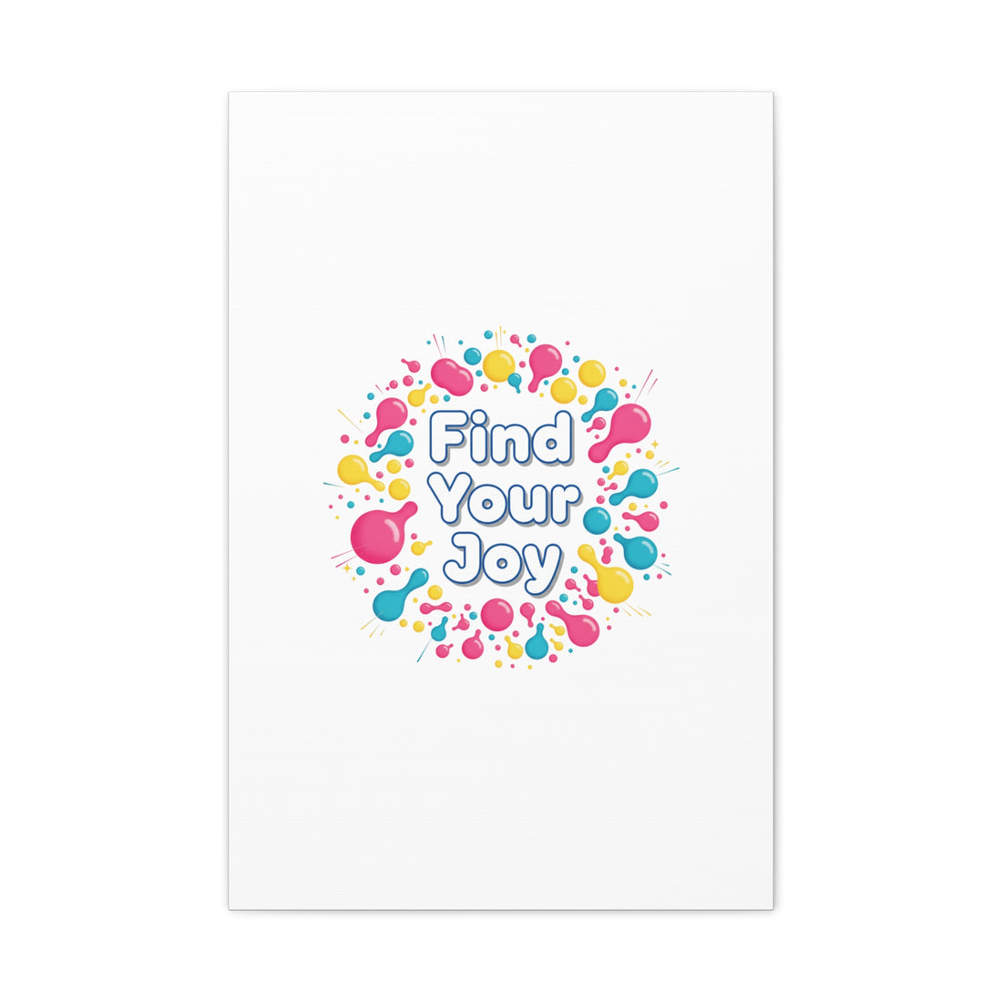 Find Your Joy Canvas | Dopamine Decor, Neon Gradient Squiggle Art