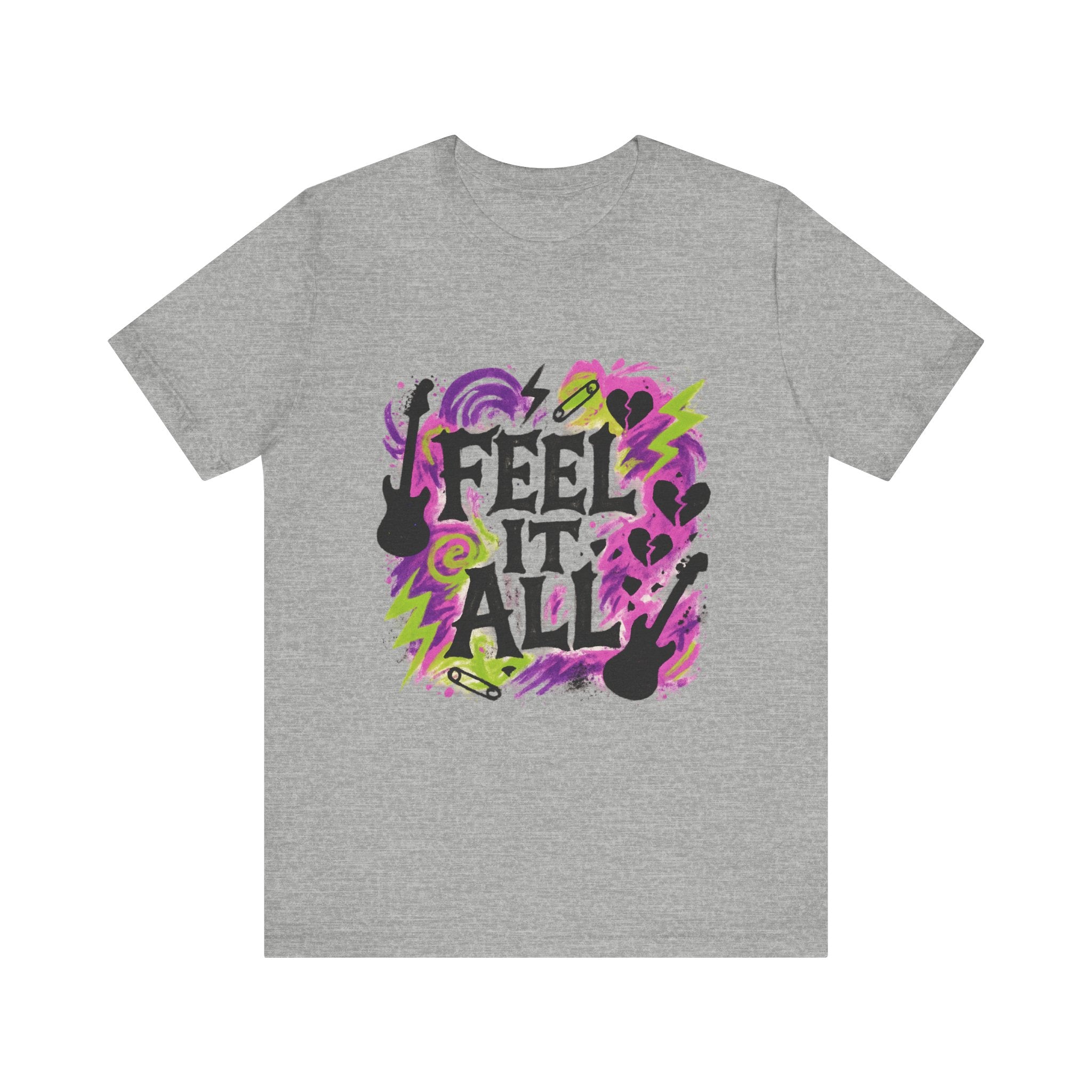 Feel It All Graphic Tee — Retro Music & Emotion Band Shirt