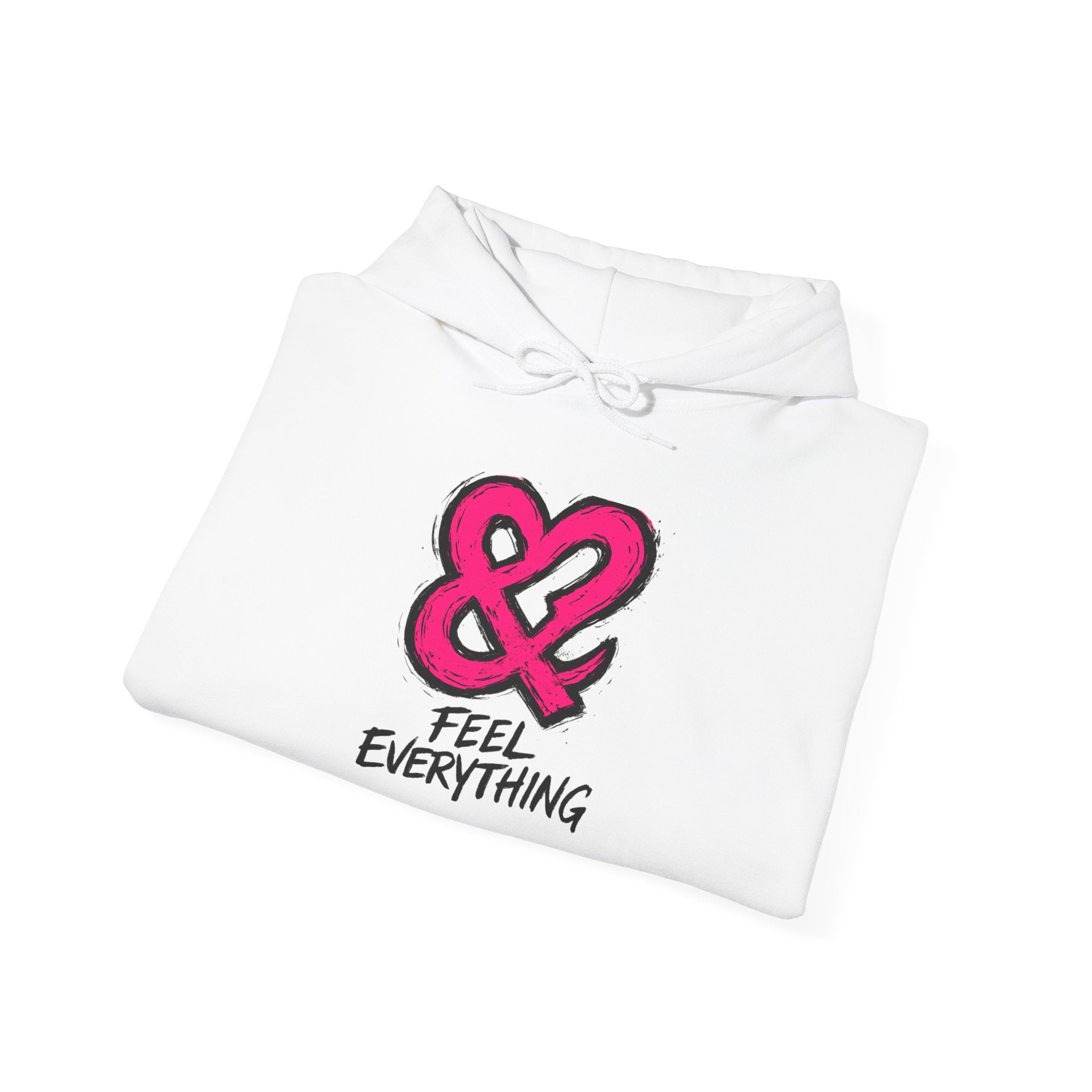 Feel Everything Hoodie – Pink Ampersand Graphic Pullover