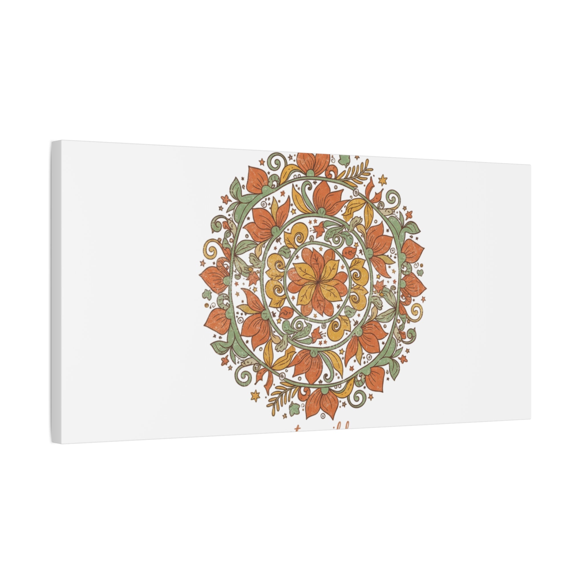 Stay Wild Mandala Canvas, Boho Paisley Wall Art | Artisanal Boho Print