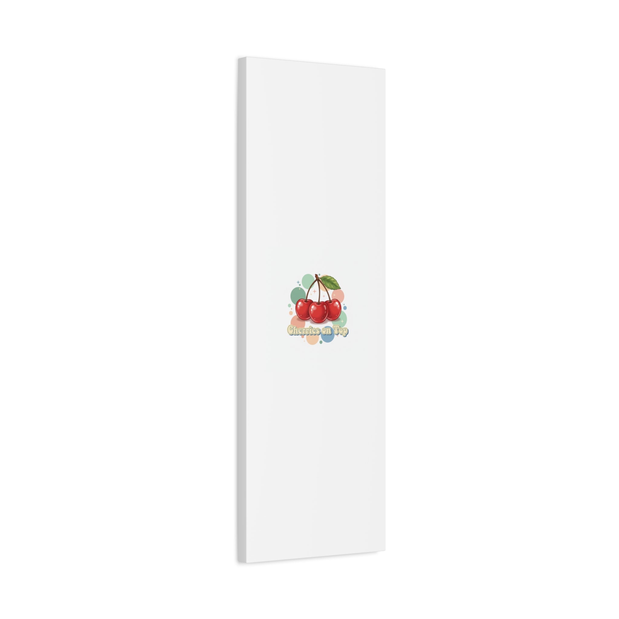 Cherries on Top Canvas | Retro Kawaii Fruit Wall Art