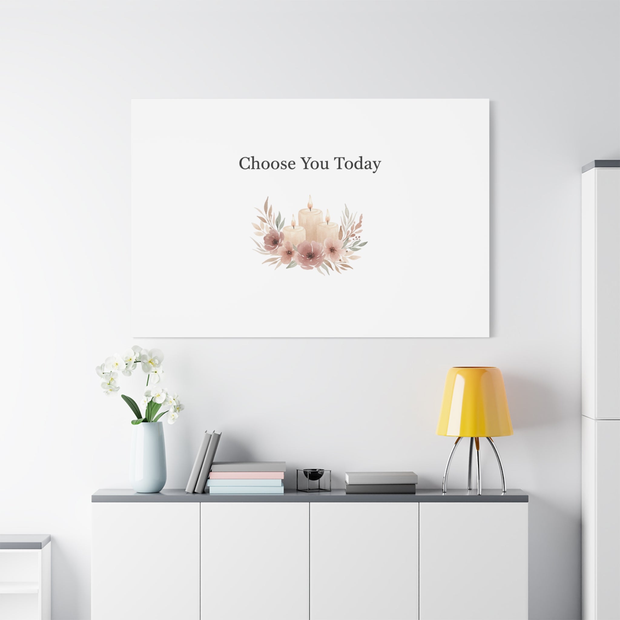 Choose You Today Canvas | Self-Love Valentine, Self Care Wall Art