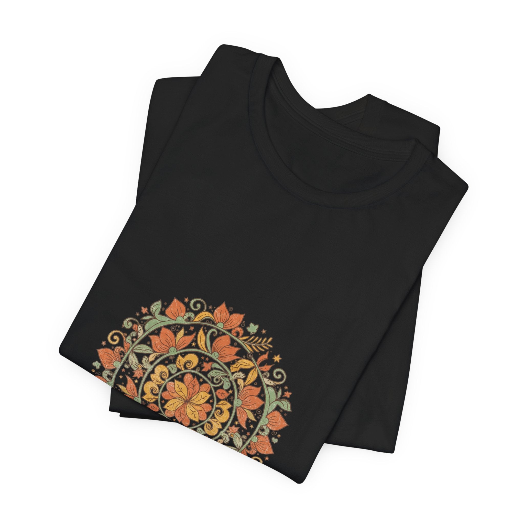 Mandala Paisley Sunburst Tee | Boho tapestry shirt, vintage paisley design