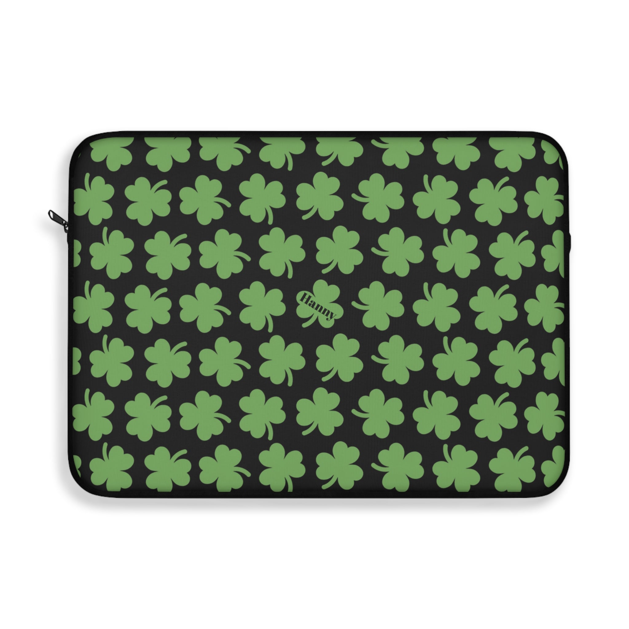 St. Patrick's Day Laptop Sleeve, Shamrock Green Tech Case, Holiday Gift, Computer Bag, Stylish Accessory - Goat Corp