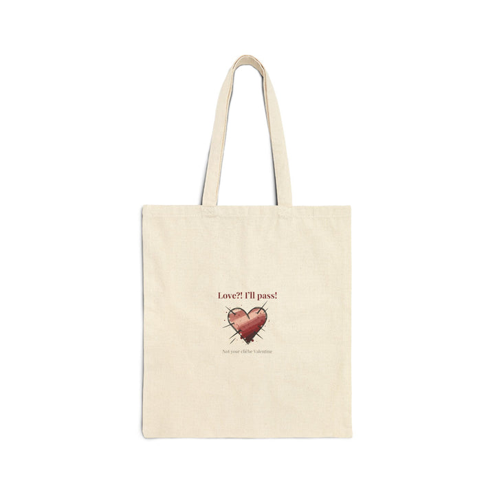Snarky Broken Heart Tote | Anti Valentine, Edgy Heart Graphic