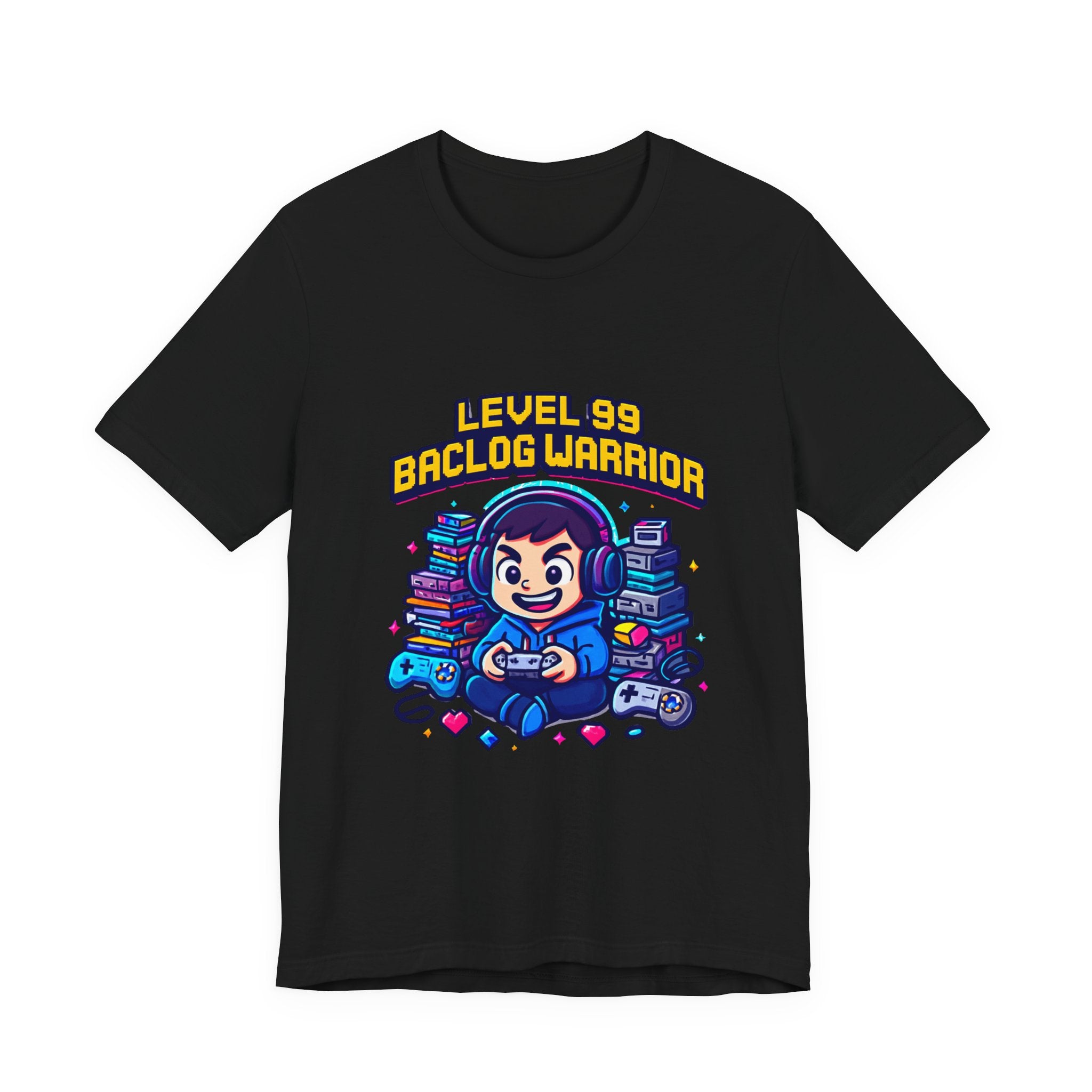 Gamer Tee — “Level 99 Baclog Warrior” Graphic T-Shirt