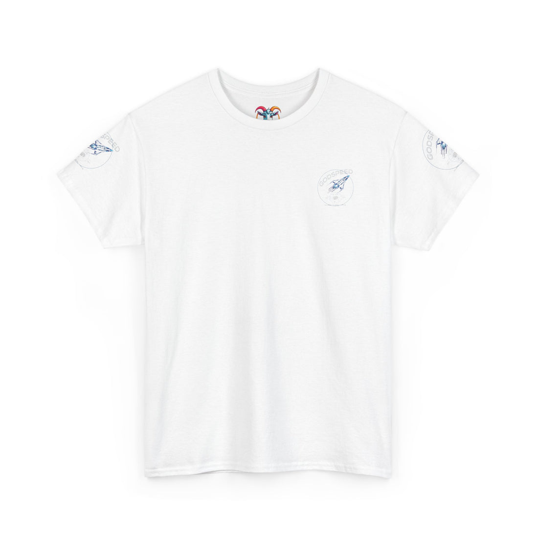 Rocket Space Unisex Tee - Godspeed to the Stars Design - Goat Corp