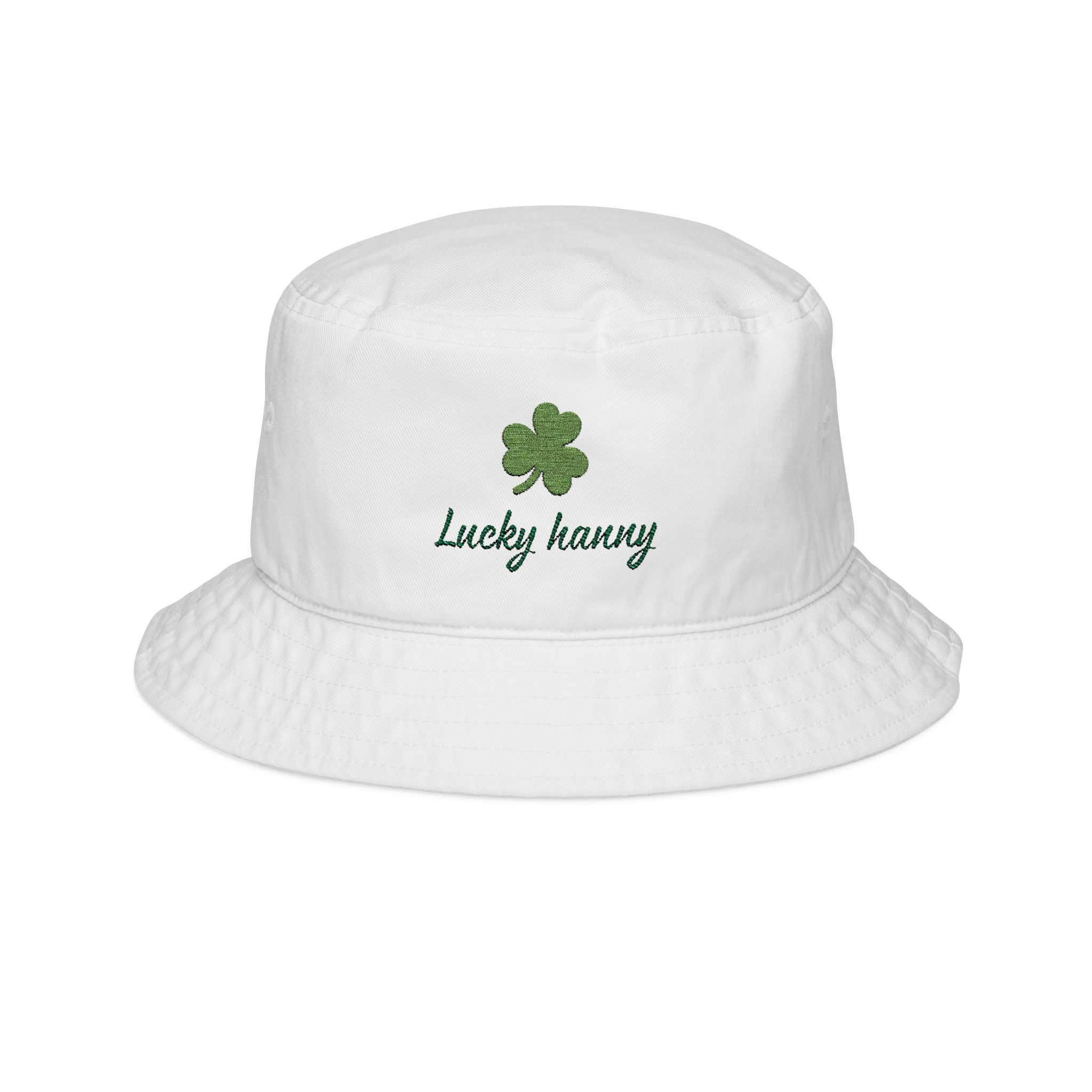 St. Patrick's Day Bucket Hat, Lucky Charm Hat, Embroidered Hat for Celebrations, Green Clover Accessory, Holiday Gift for Him/Her - Goat Corp
