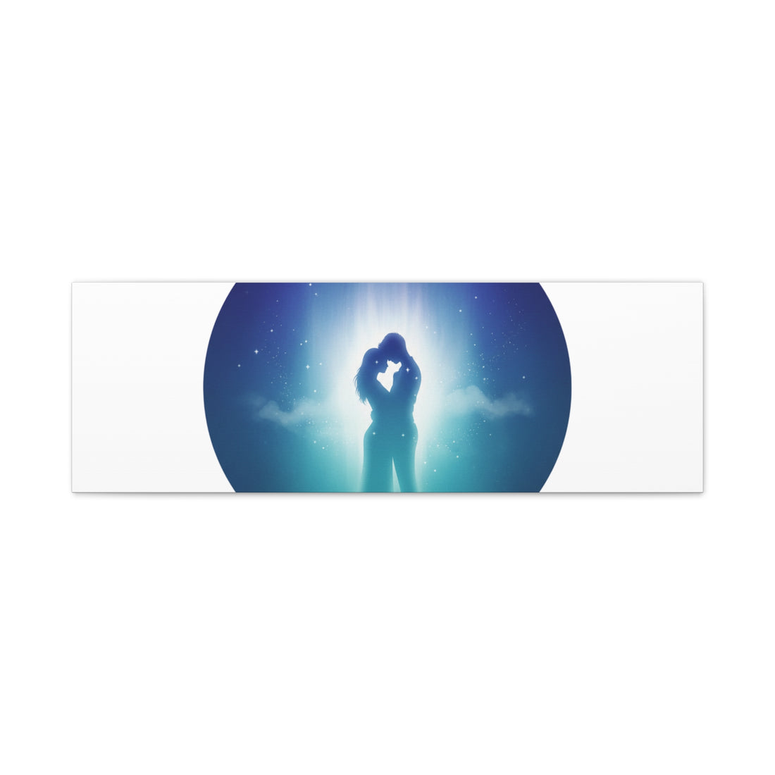 Dreamy Nightscape Canvas | Afterlight Atmospheric Print, Luminous Night Bloom