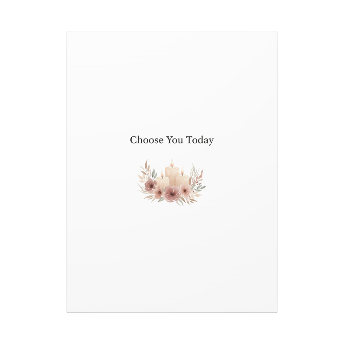 Choose You Today Canvas | Self-Love Valentine, Self Care Wall Art