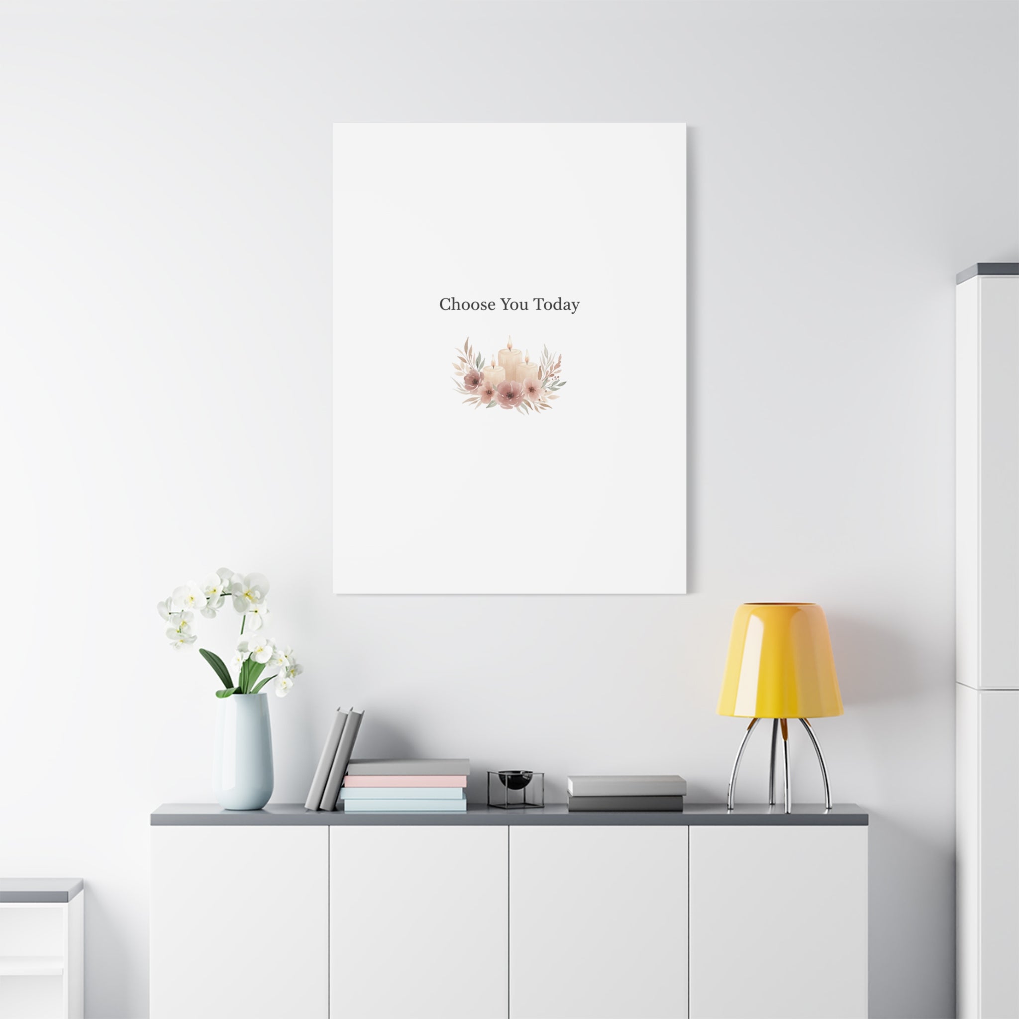 Choose You Today Canvas | Self-Love Valentine, Self Care Wall Art