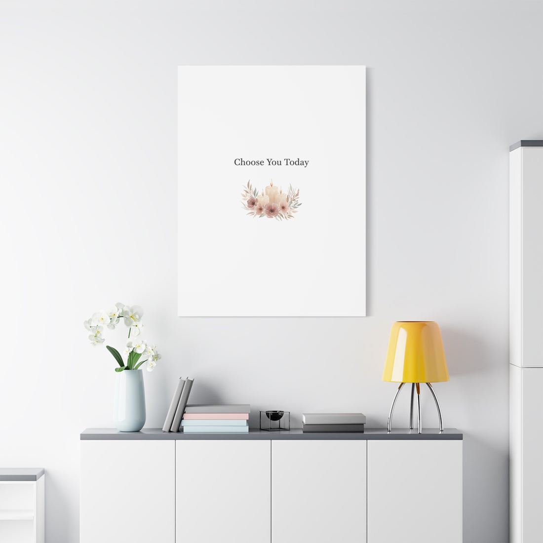 Choose You Today Canvas | Self-Love Valentine, Self Care Wall Art