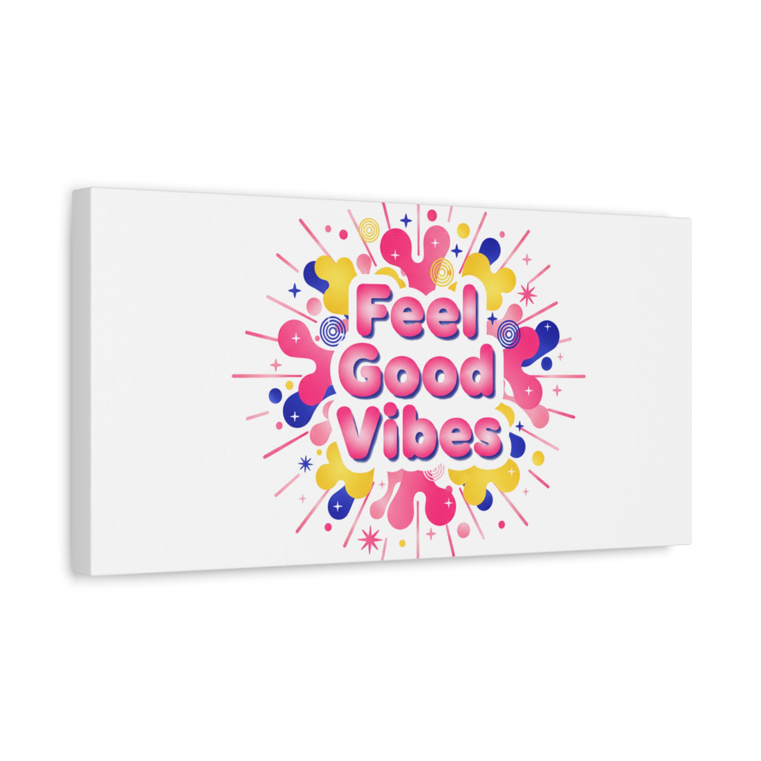 Feel Good Vibes Canvas | Dopamine Decor, Neon Gradient Squishy Art