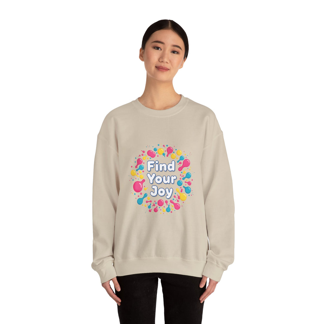 Find Your Joy Sweatshirt | dopamine decor, neon squiggle art