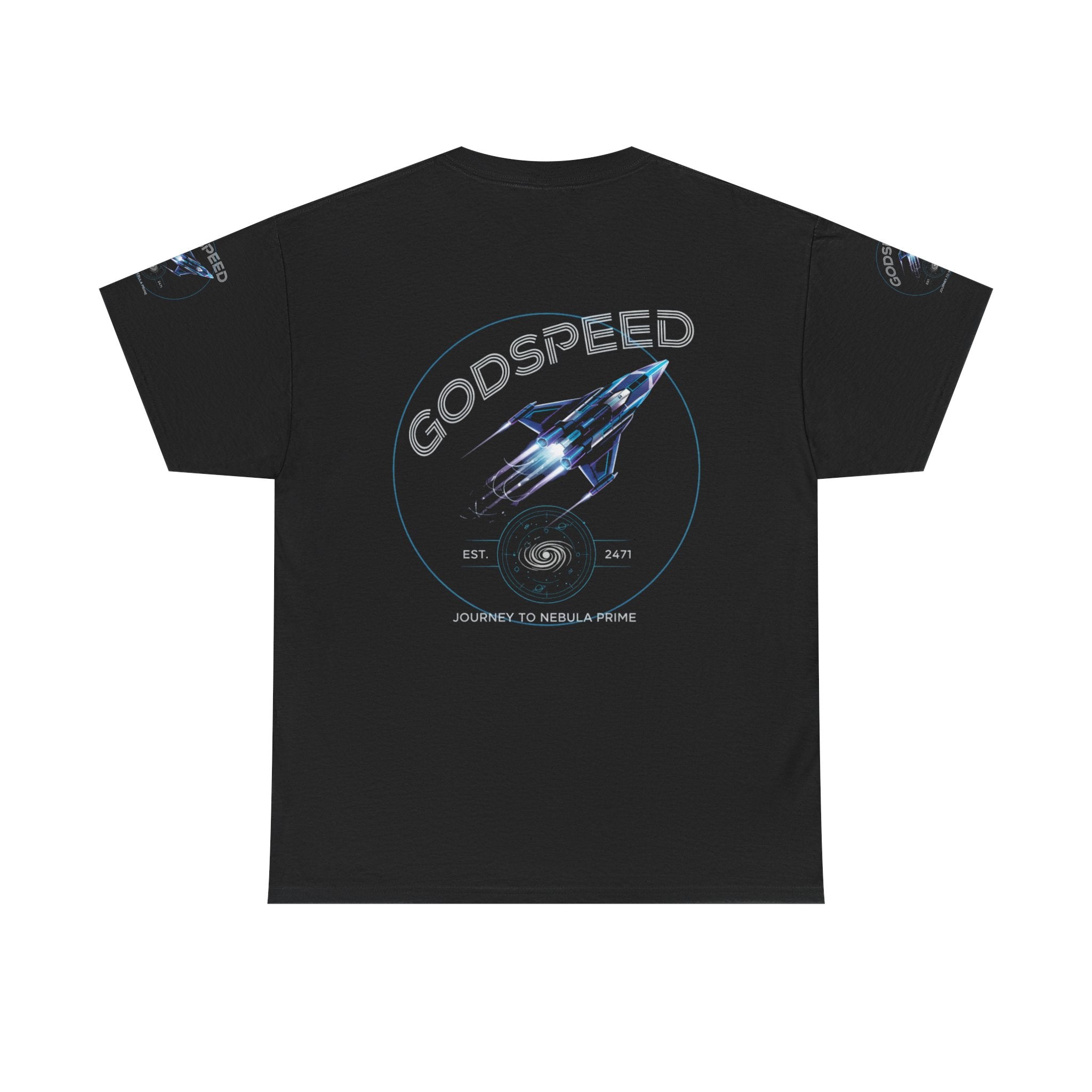 Rocket Space Unisex Tee - Godspeed to the Stars Design - Goat Corp