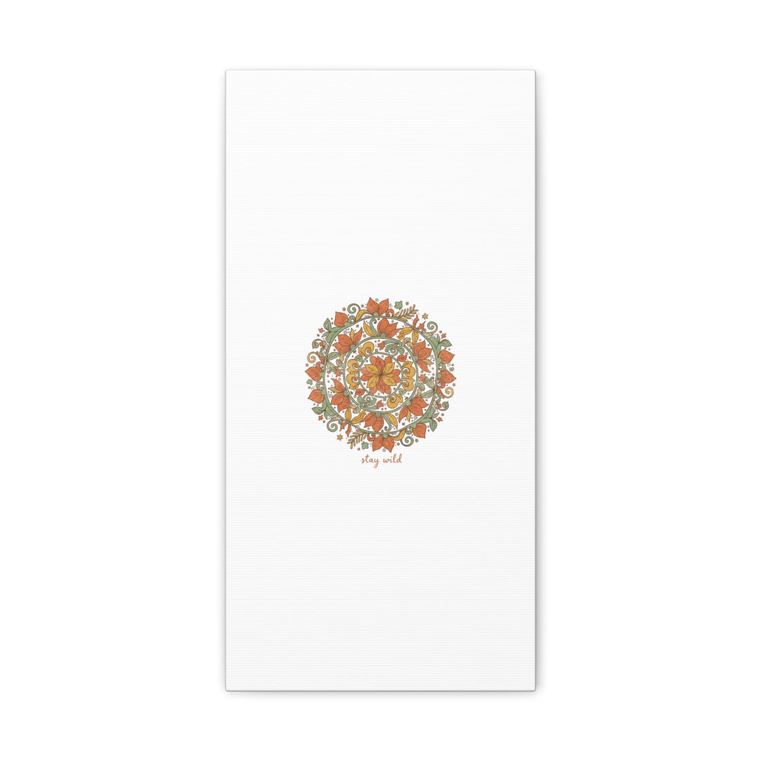 Stay Wild Mandala Canvas, Boho Paisley Wall Art | Artisanal Boho Print