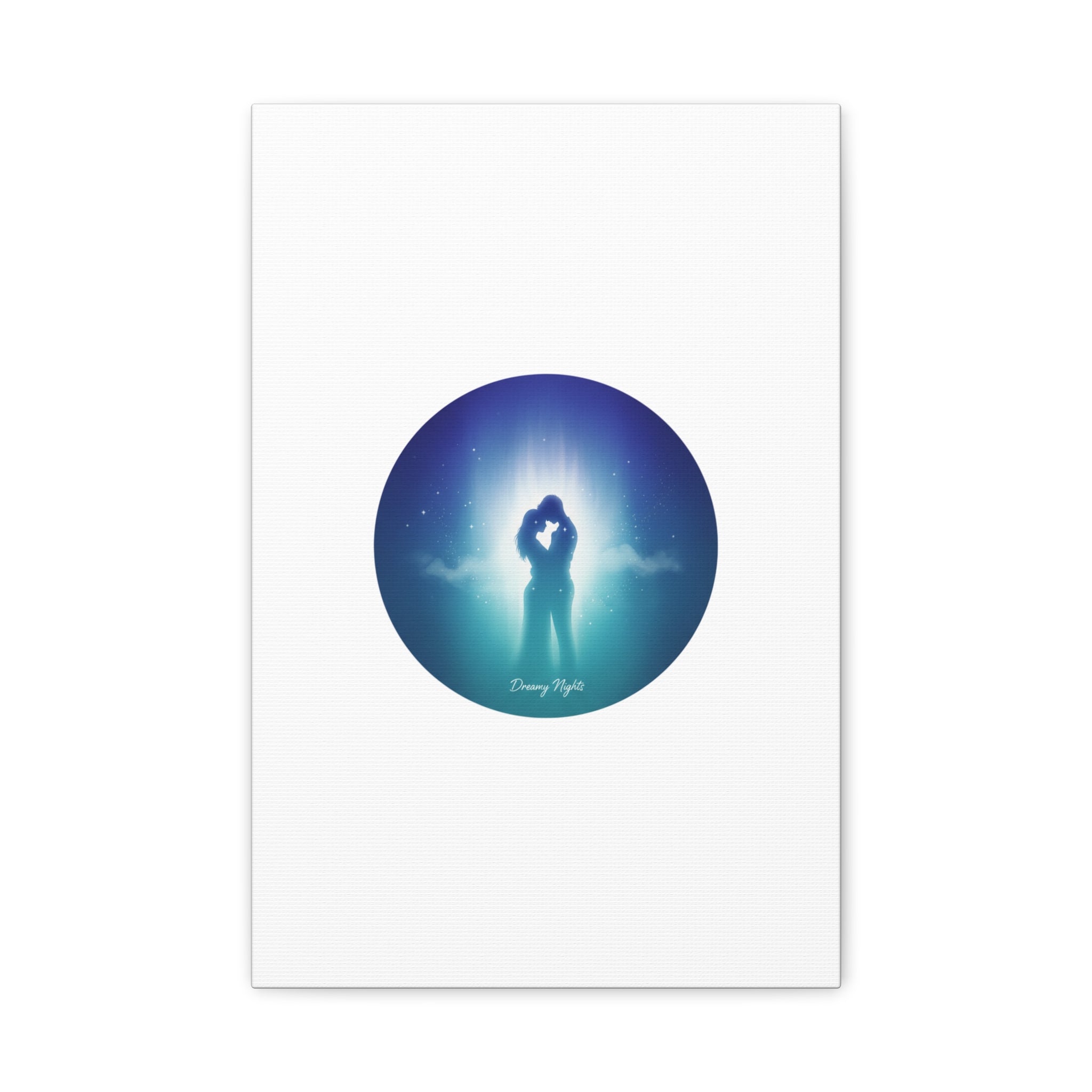 Dreamy Nightscape Canvas | Afterlight Atmospheric Print, Luminous Night Bloom