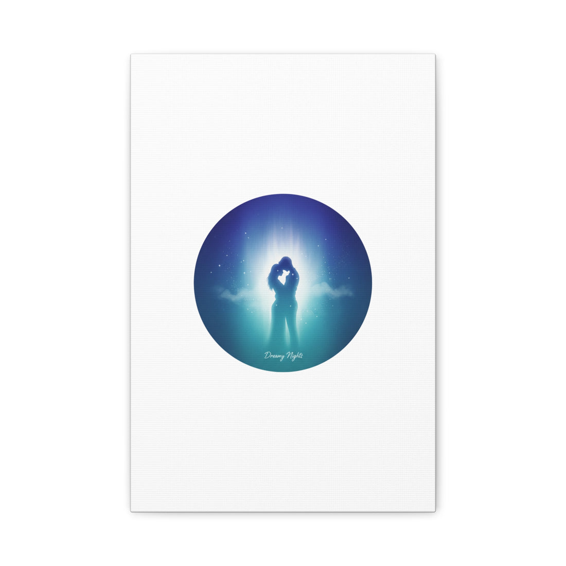 Dreamy Nightscape Canvas | Afterlight Atmospheric Print, Luminous Night Bloom