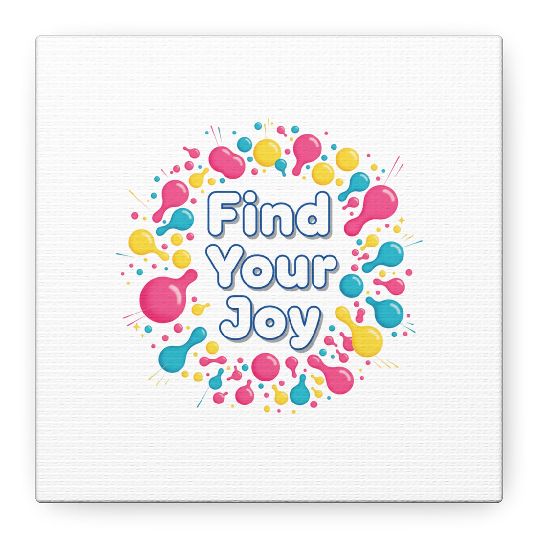 Find Your Joy Canvas | Dopamine Decor, Neon Gradient Squiggle Art