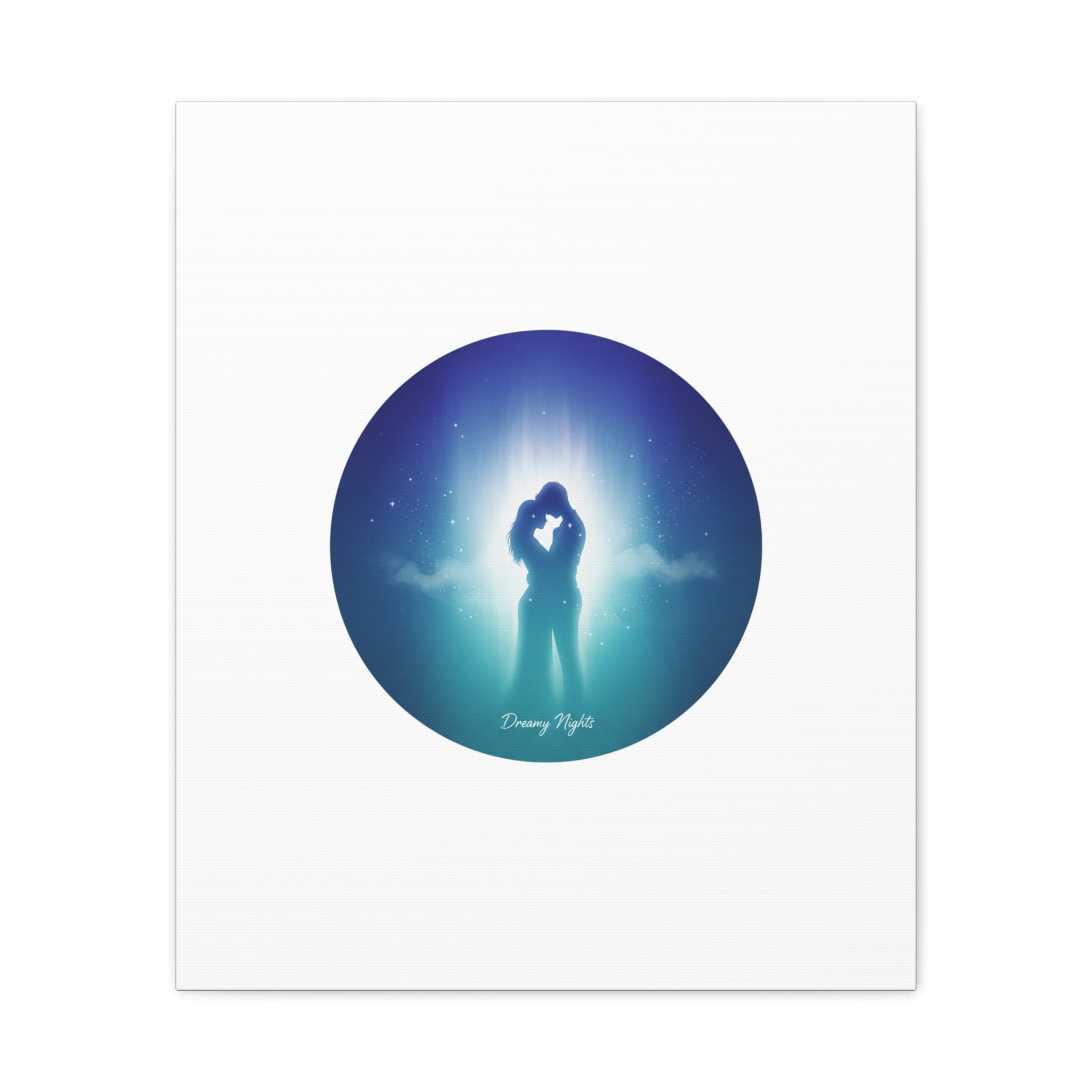 Dreamy Nightscape Canvas | Afterlight Atmospheric Print, Luminous Night Bloom