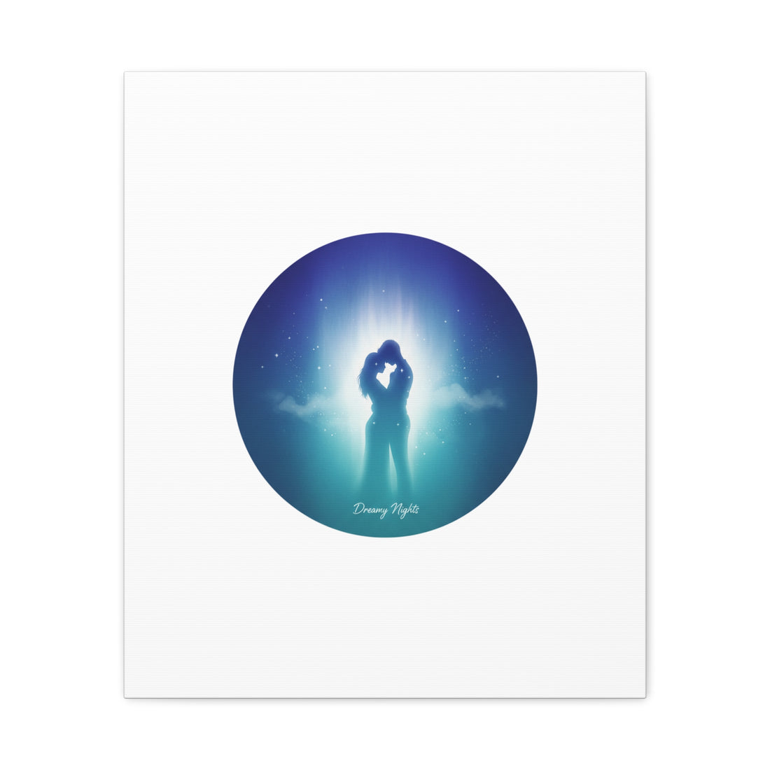 Dreamy Nightscape Canvas | Afterlight Atmospheric Print, Luminous Night Bloom