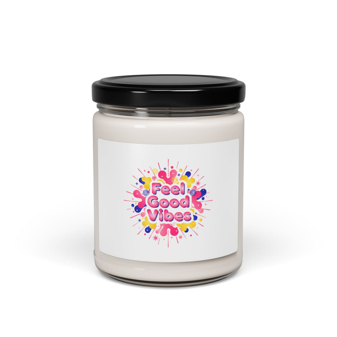 Feel Good Vibes Candle | Dopamine Decor, Neon Gradient Soy Jar